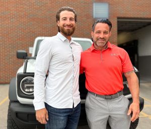 Bill Brown Ford sales consultant Frank Succurro and Eric Haase